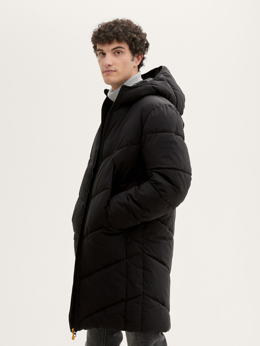 water-repellent puffer parka