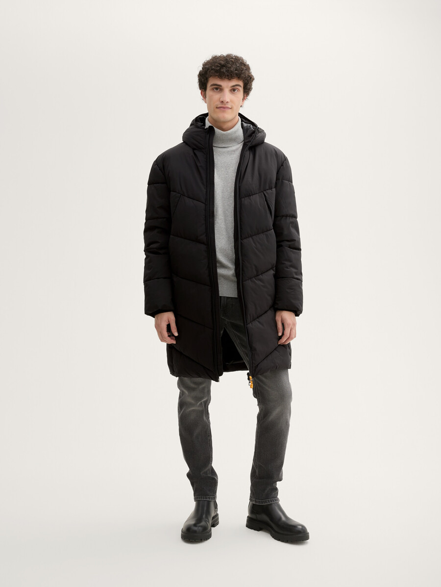 water-repellent puffer parka