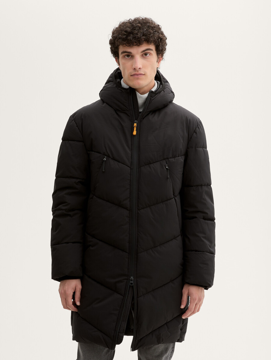 water-repellent puffer parka