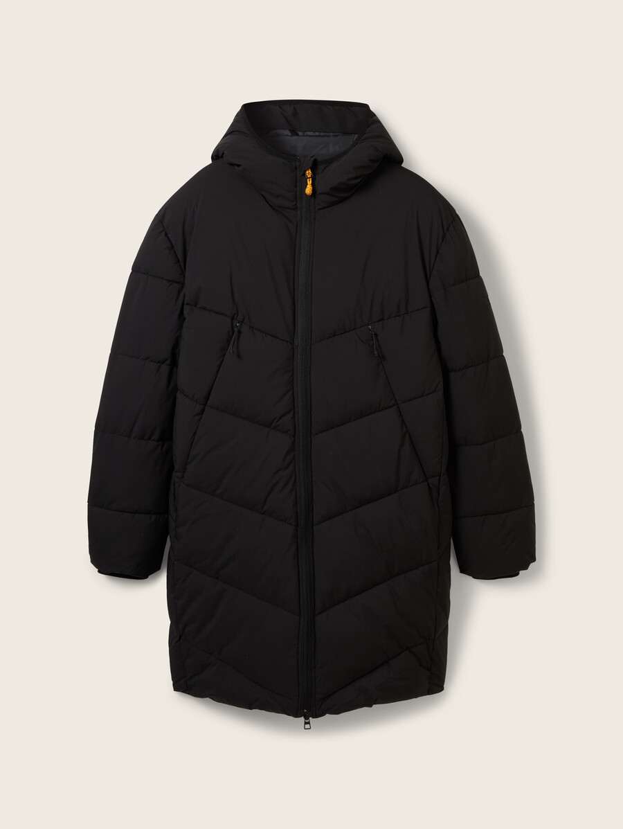 water-repellent puffer parka