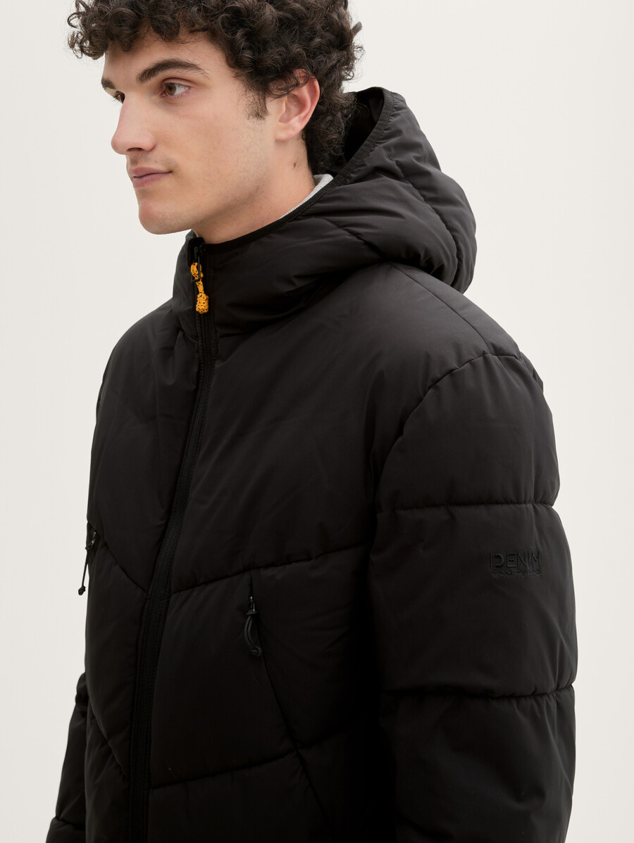 water-repellent puffer parka