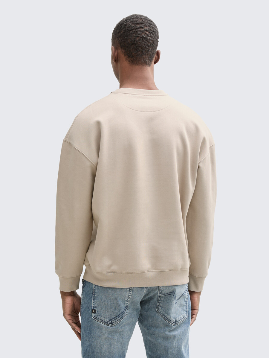 relaxed sweatshirt with logo print