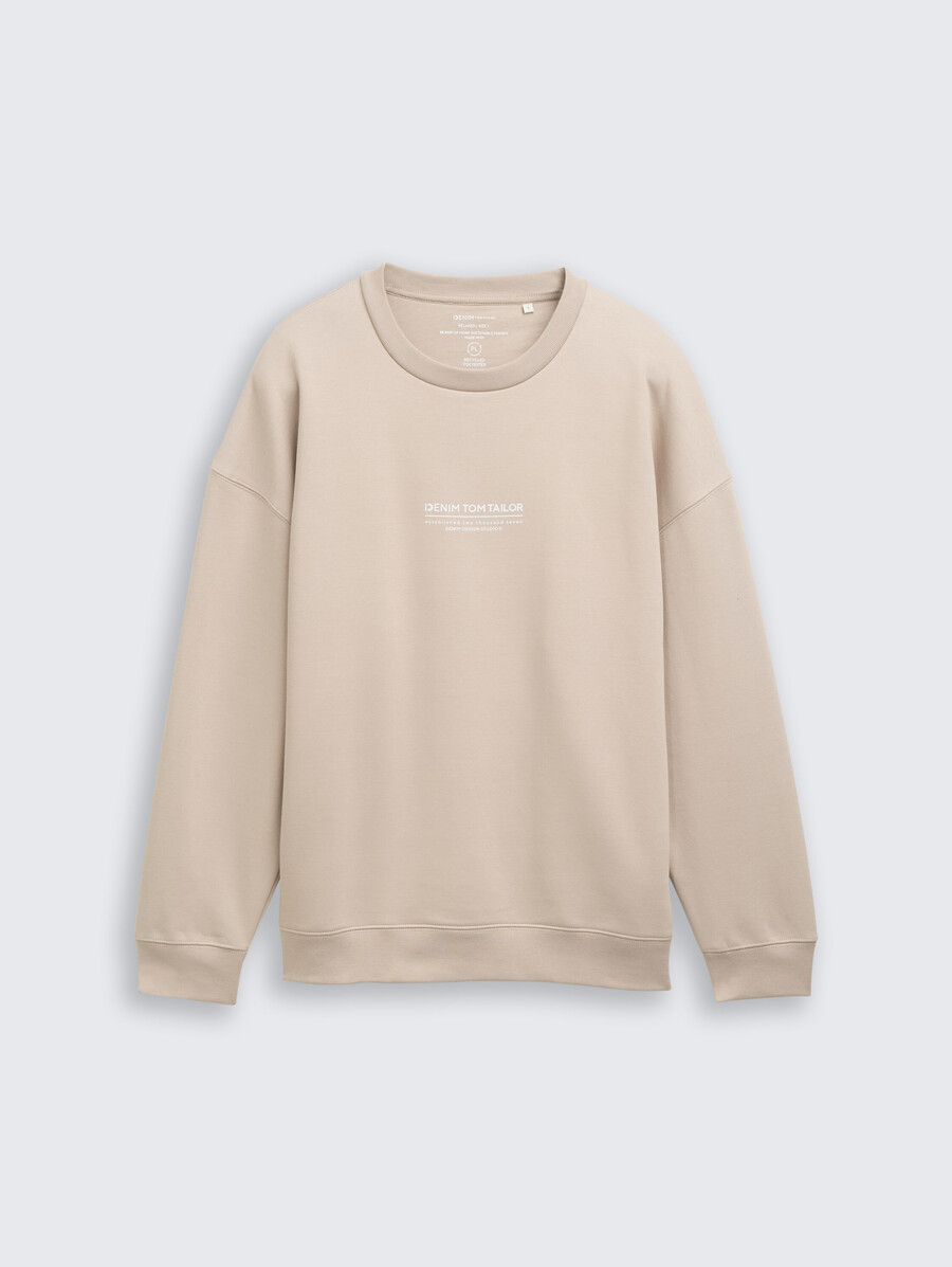 relaxed sweatshirt with logo print