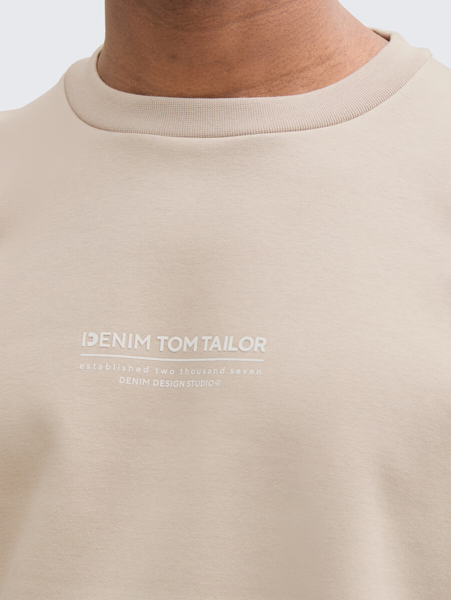 relaxed sweatshirt with logo print