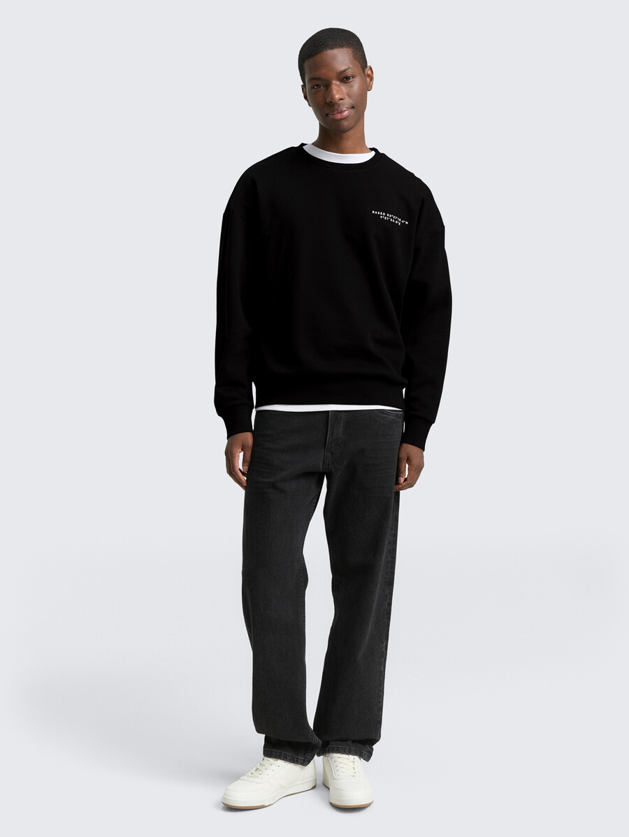 relaxed sweatshirt with print