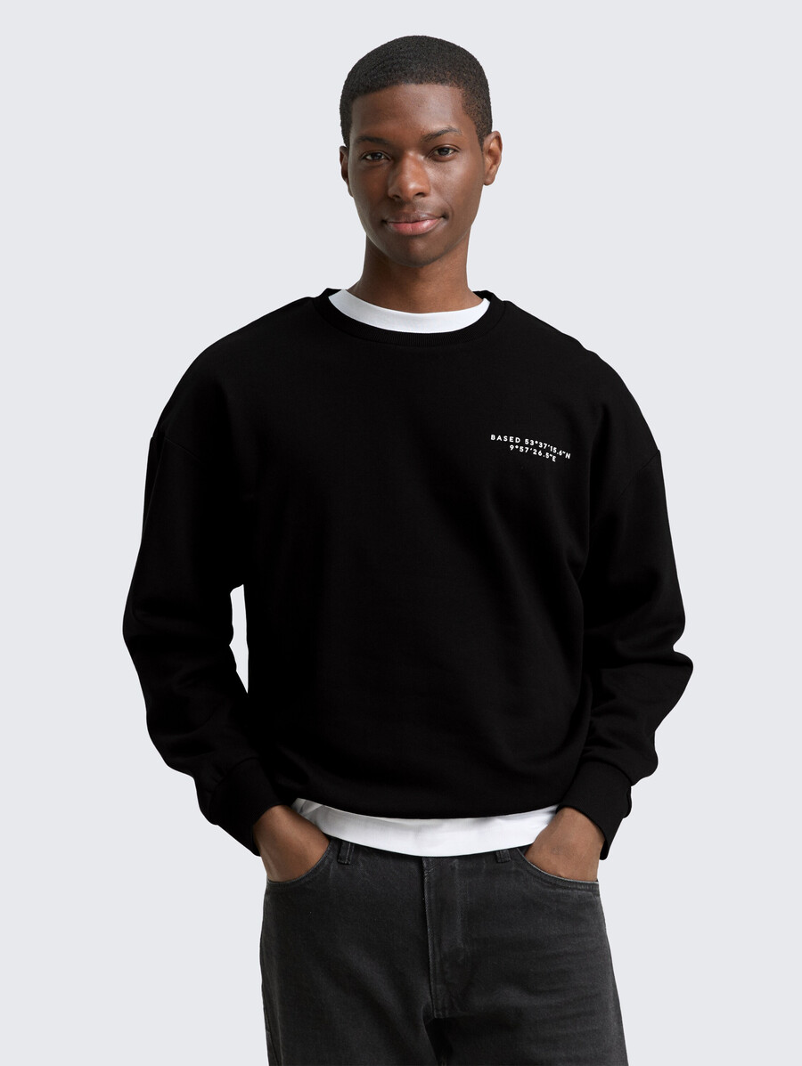 relaxed sweatshirt with print