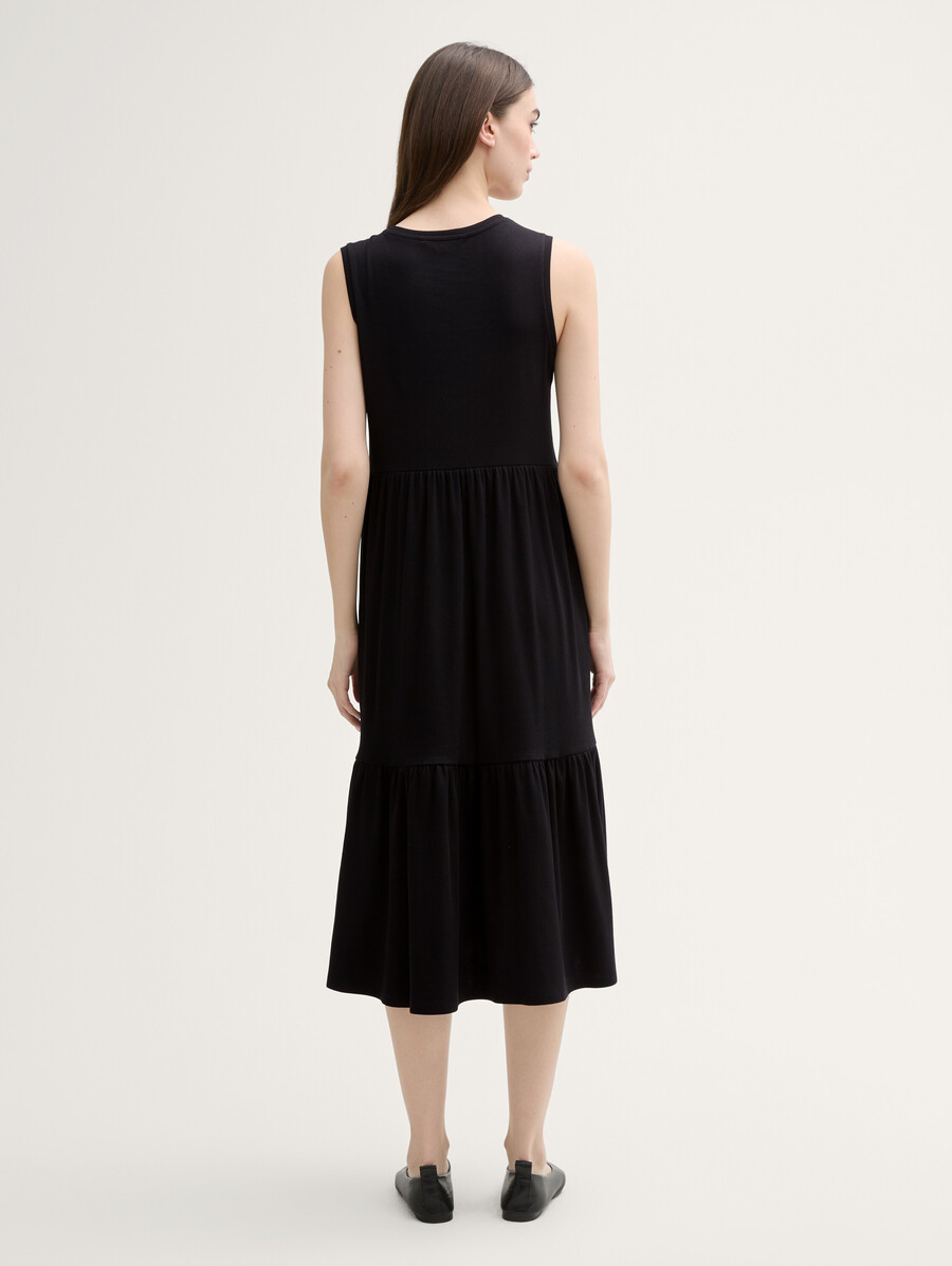 midi dress with ribbed texture