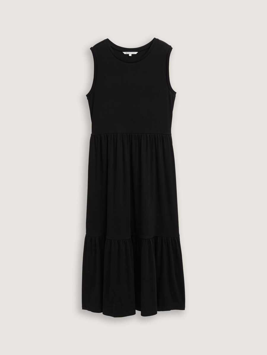 midi dress with ribbed texture