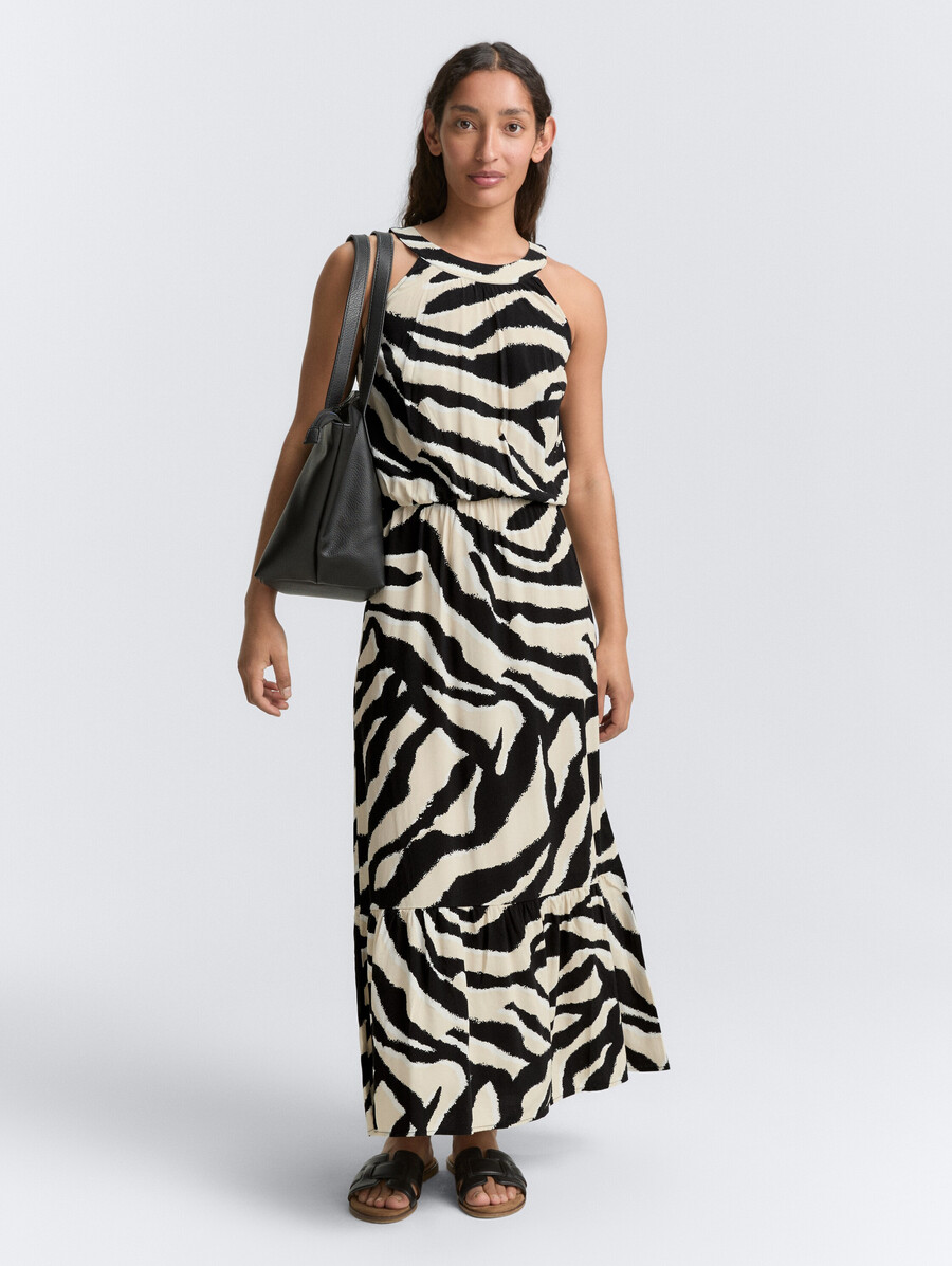 halter neck maxi dress