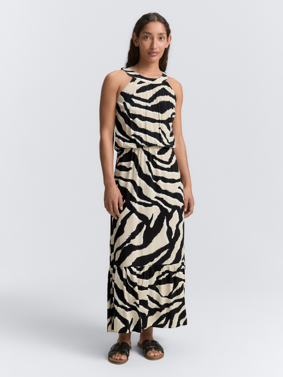 halter neck maxi dress