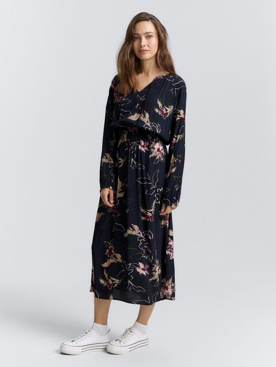 maxi dress with floral pattern