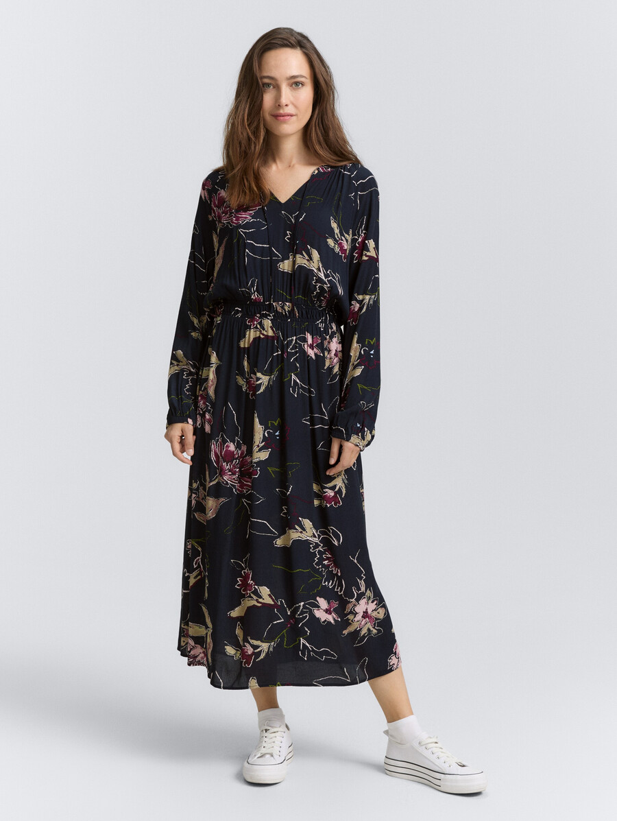 maxi dress with floral pattern