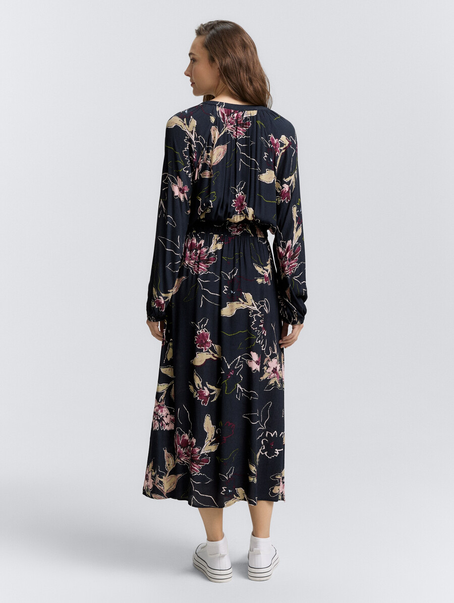 maxi dress with floral pattern