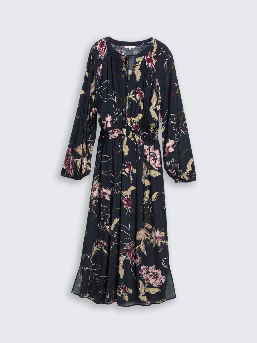 maxi dress with floral pattern