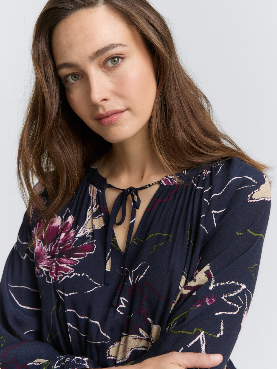 maxi dress with floral pattern