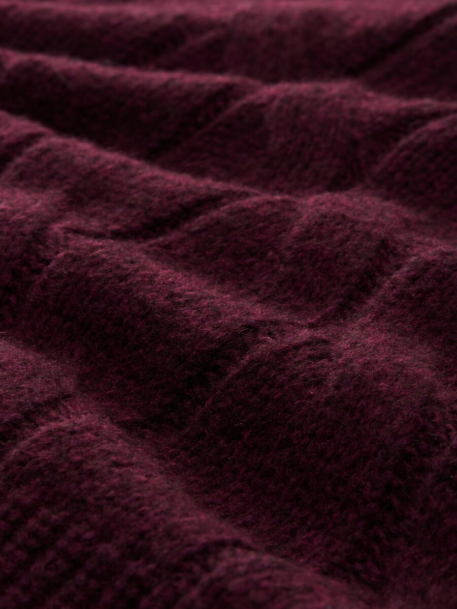 loose fit knitted jumper with cable pattern