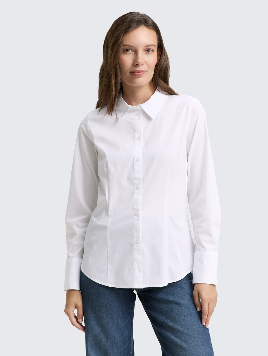 fitted poplin shirt blouse