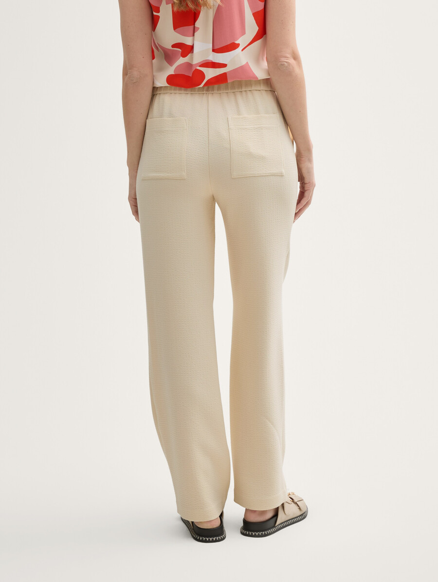 ttlea seersucker straight trousers