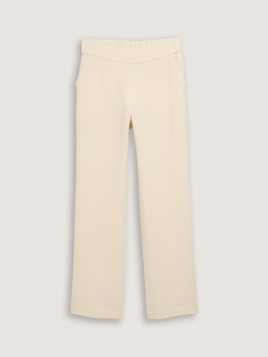 ttlea seersucker straight trousers
